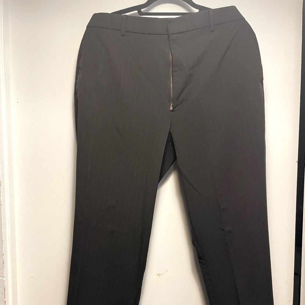 Docker Premium Classic Fit Men’s Brown Striped Dress Pants Size 36W by 32L
